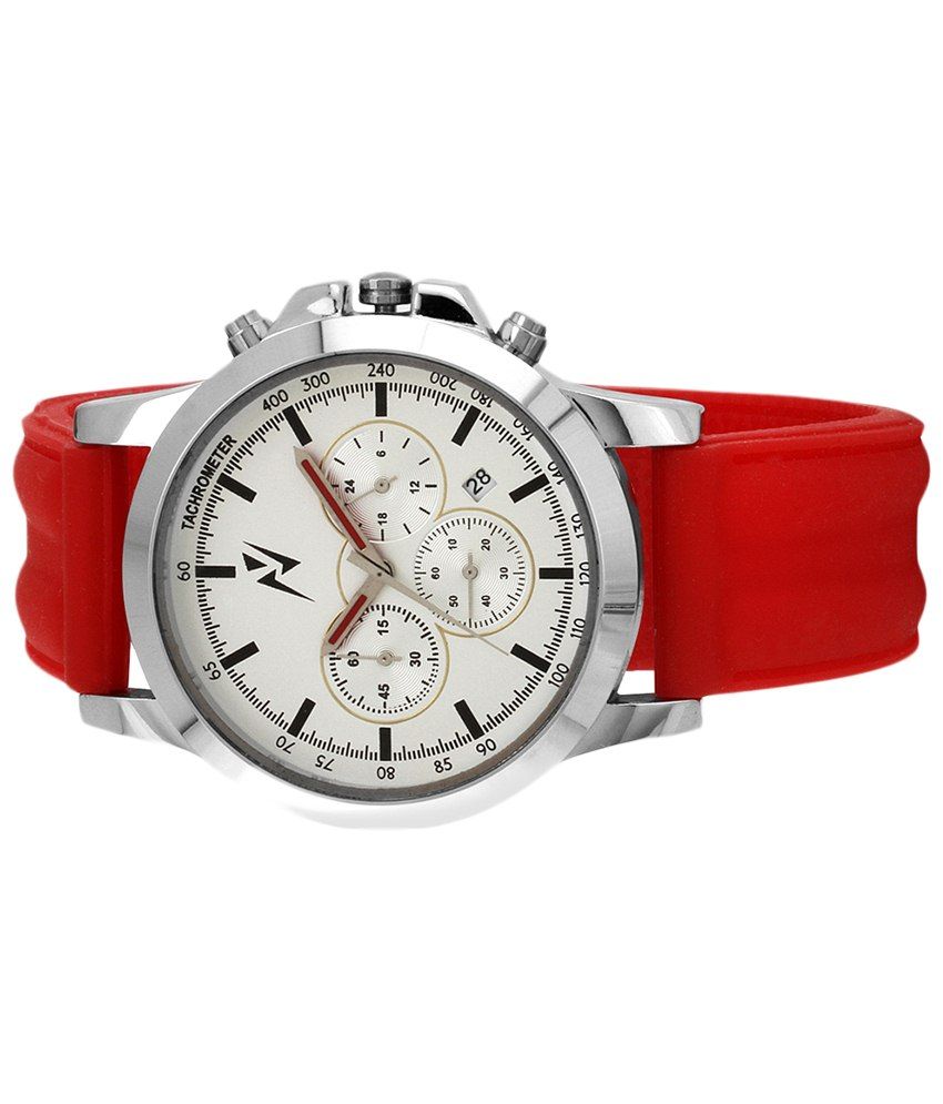 Yepme White & Red Chronograph Wrist Watch Buy Yepme White & Red