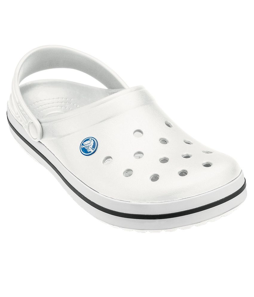 Crocs Relaxed Fit Crocband White Clog - Buy Crocs Relaxed Fit Crocband ...