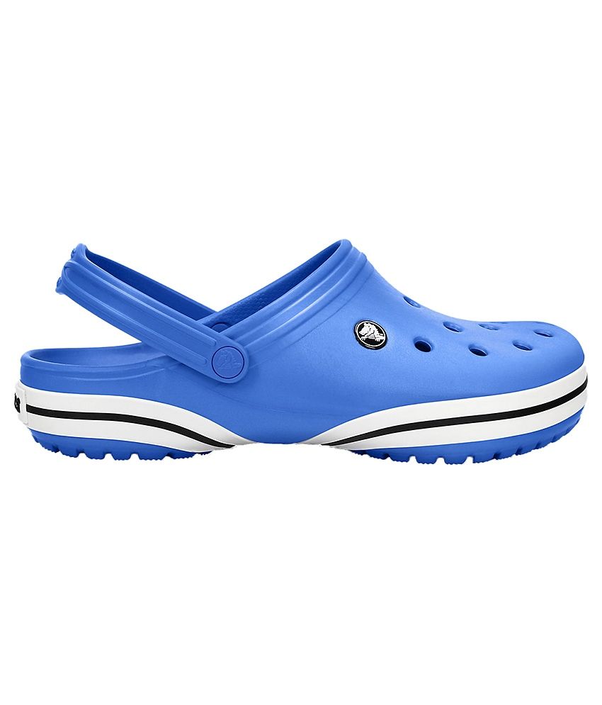 blue translucent crocs