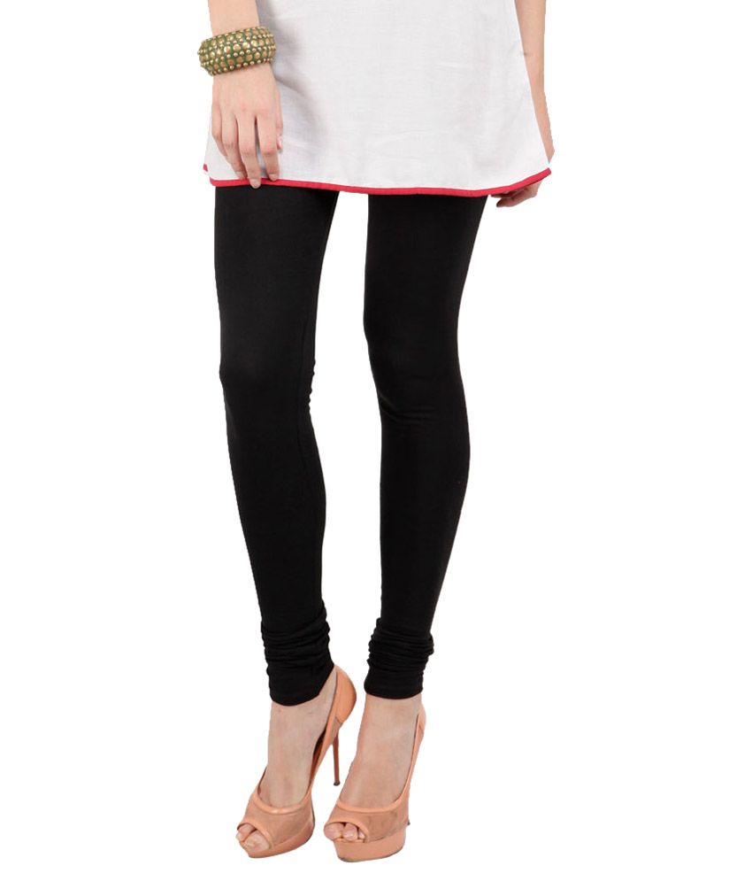 F\u0026F Black Cotton Leggings Price in 