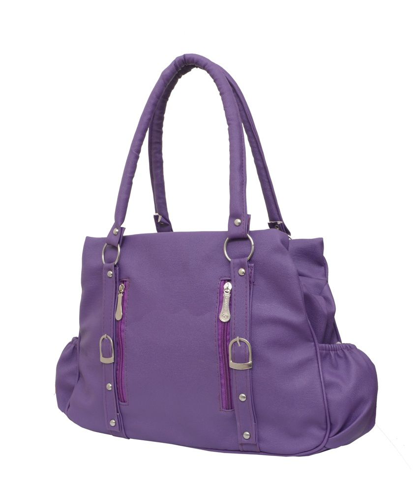 Kreative Bags Purple Faux Leather Shoulder Bag - Buy Kreative Bags Purple Faux Leather Shoulder ...