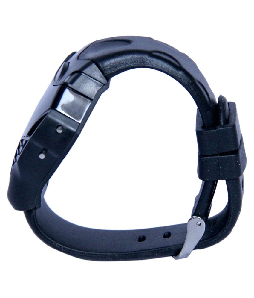 smc black digital led watch
