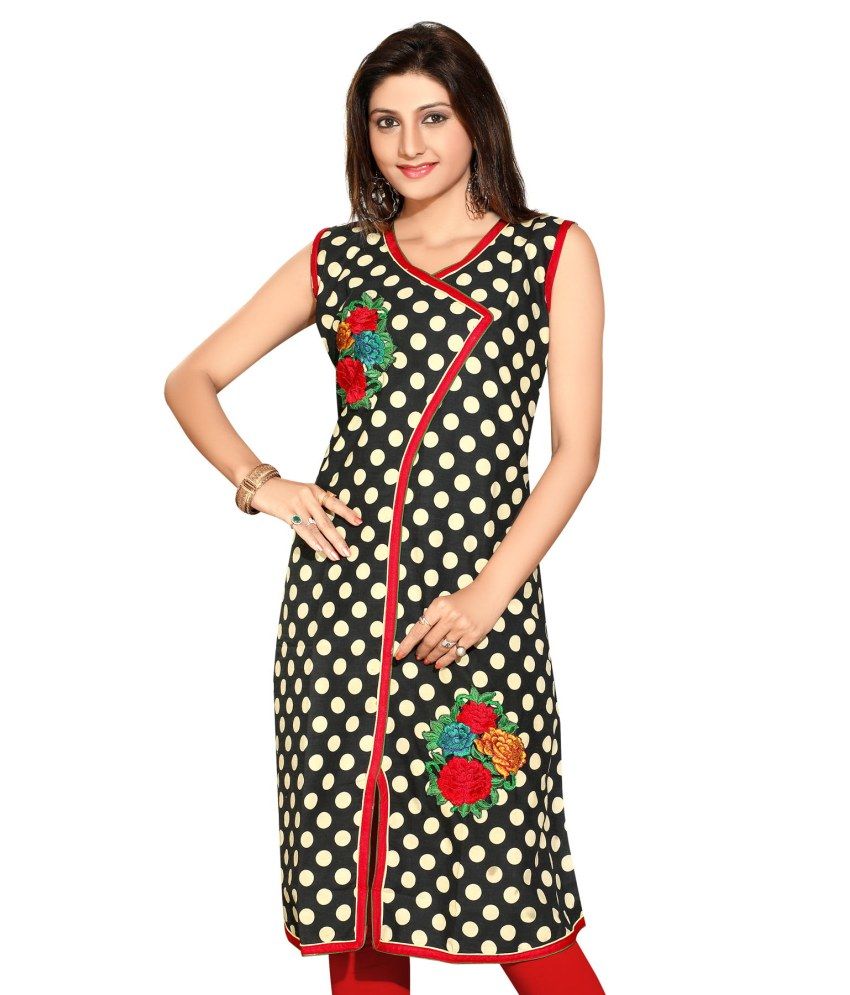 Plus Size Kurtis Black Cotton Silk Kurti - Buy Plus Size Kurtis Black ...