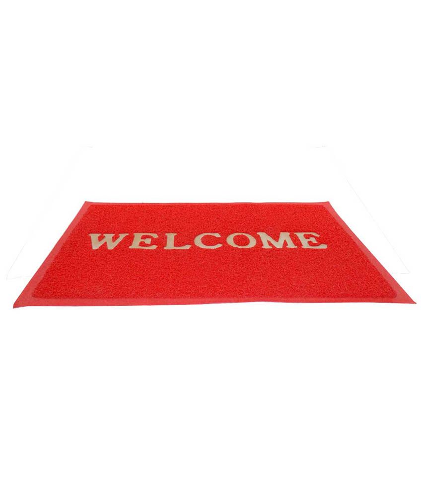 Online Quality Store Red Welcome Floor Mat Set Of 2 Buy Online