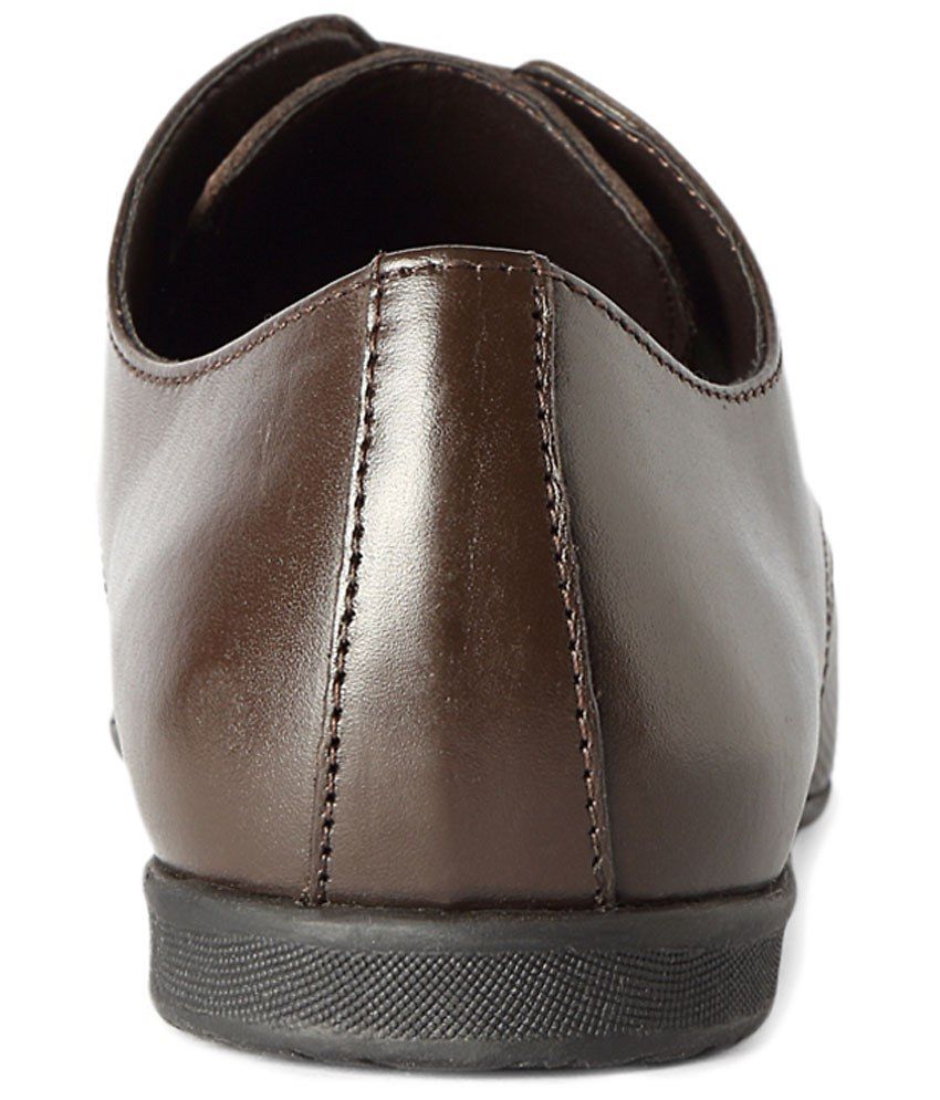 allen solly brown formal shoes