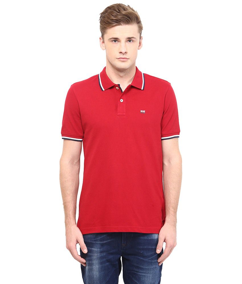 Byford by Pantaloons Red T Shirt for Men - Buy Byford by Pantaloons Red ...