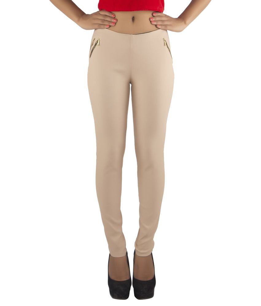 beige jeggings