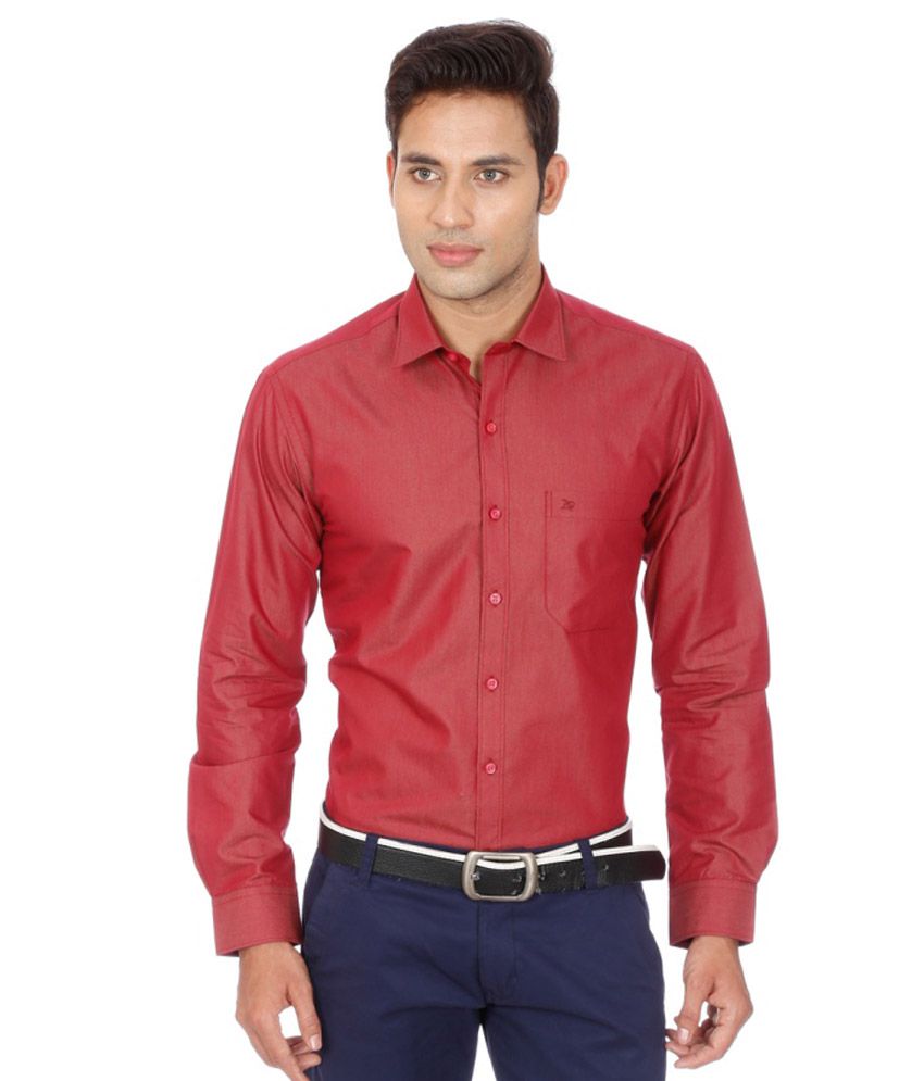 Royalex Fashions Red Cotton Formal Shirt - Buy Royalex Fashions Red ...