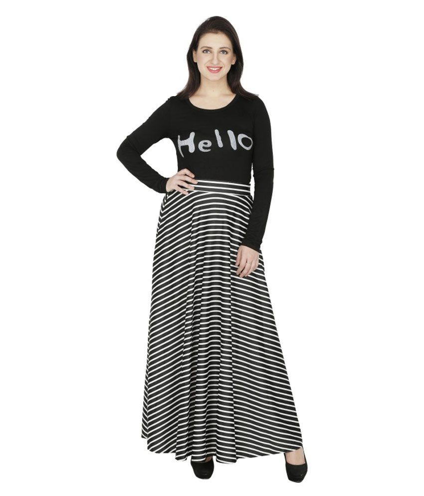lycra maxi skirt