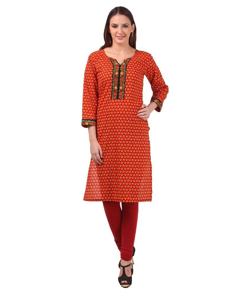 Naimah Orange Cotton Kurti Buy Naimah Orange Cotton naimah orange cotton kurti buy naimah orange cotton
