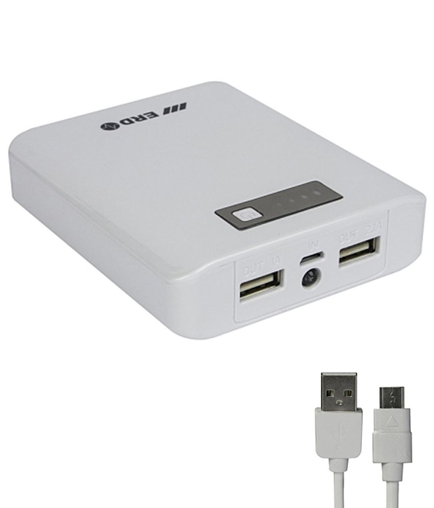 Erd Pb-206 10400 Mah Power Bank - White - Power Banks Online at Low Prices | Snapdeal India
