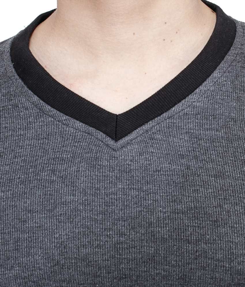 dark grey v neck sweater