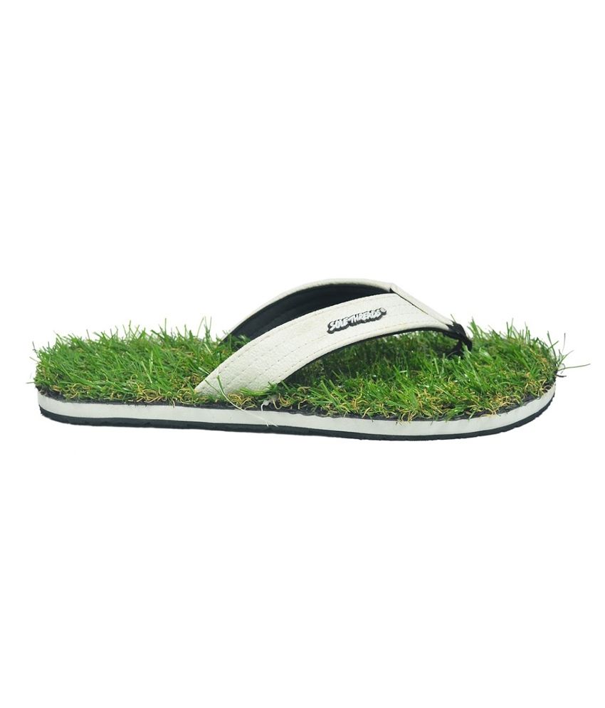 sole threads grass flip flops