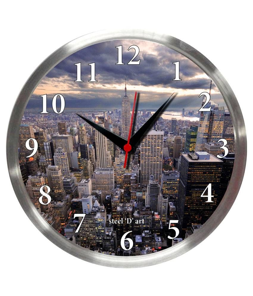 Steel D Art Steel Wall Clock With Covered Acrylic Sheet Buy Steel D