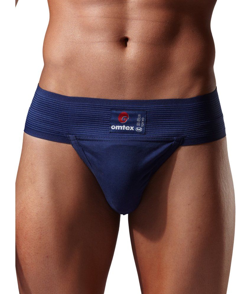     			Omtex Tokyo Navy Blue Back Covered Gym Supporter