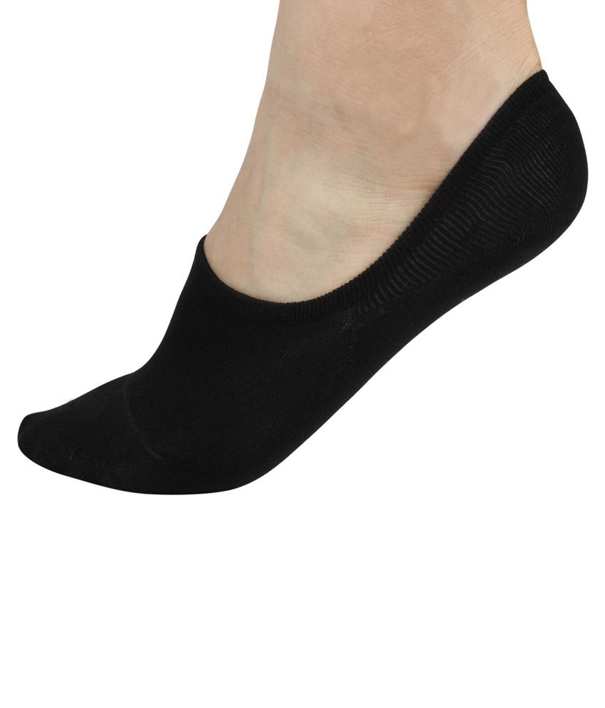 Zobello Black Cotton Footies Socks Pair Of 3: Buy Online at Low Price ...