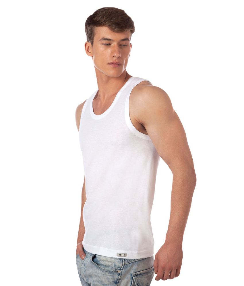 Lux Onn White Cotton Vest - Pack of 4 - Buy Lux Onn White Cotton Vest ...