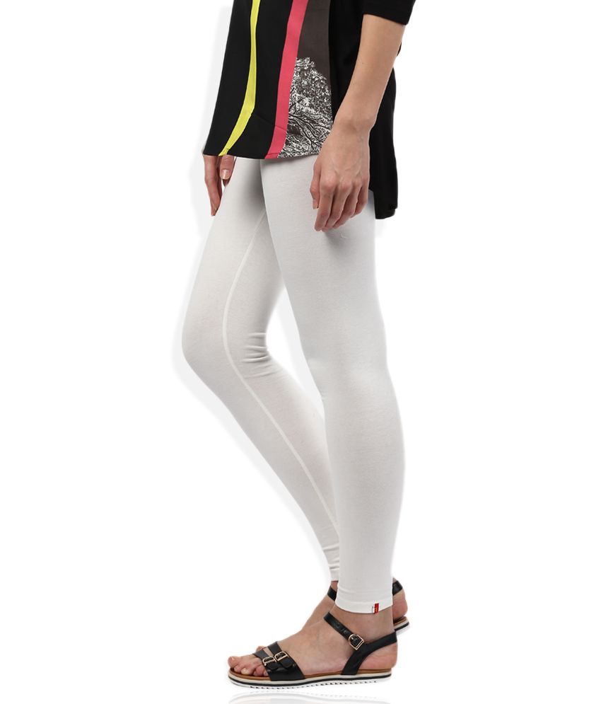 W White Solid Tights Price in India - Buy W White Solid Tights Online ...