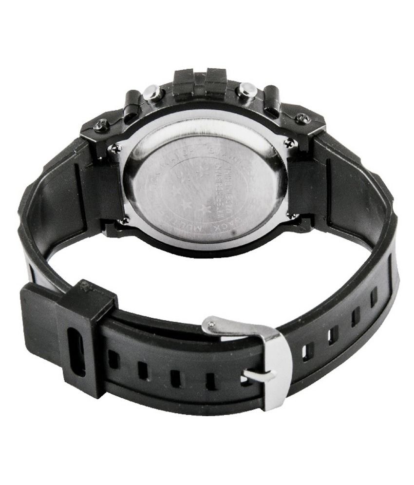 matte black digital watch
