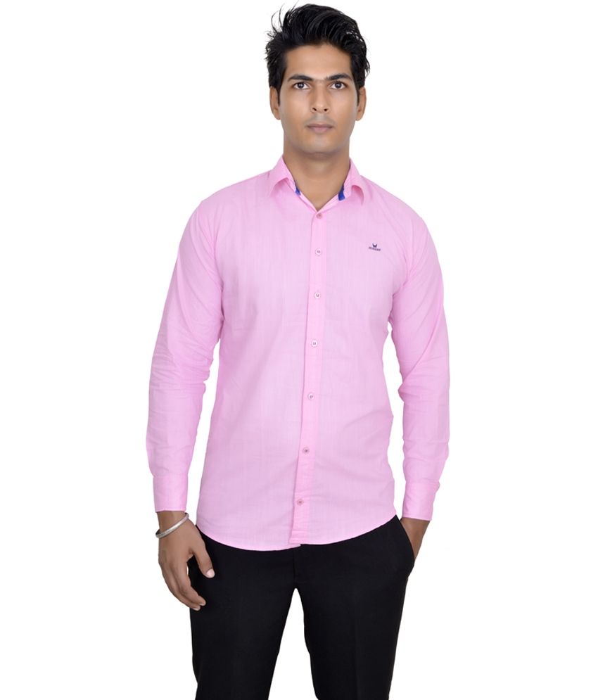 pink cotton casual shirt