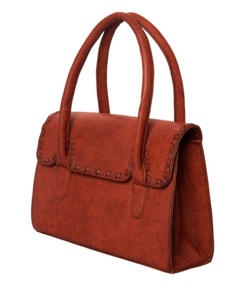 small tan satchel bag