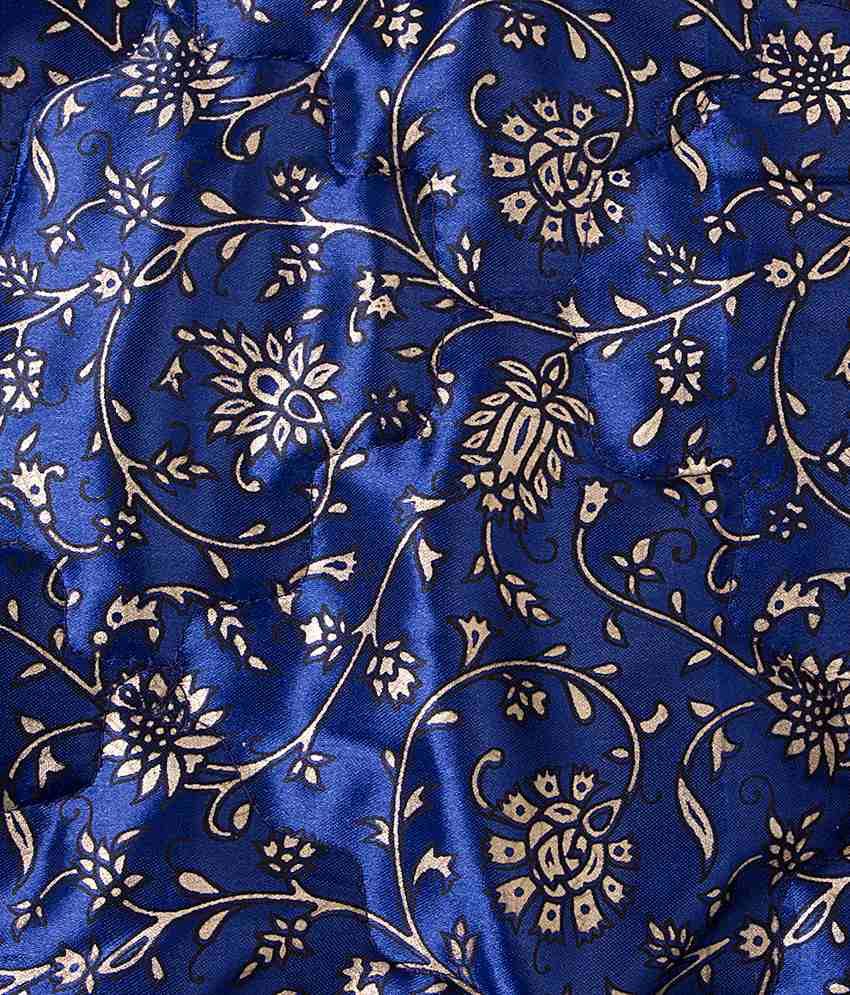 Renown Blue Satin Floral Bed Sheets - Buy Renown Blue Satin Floral Bed ...