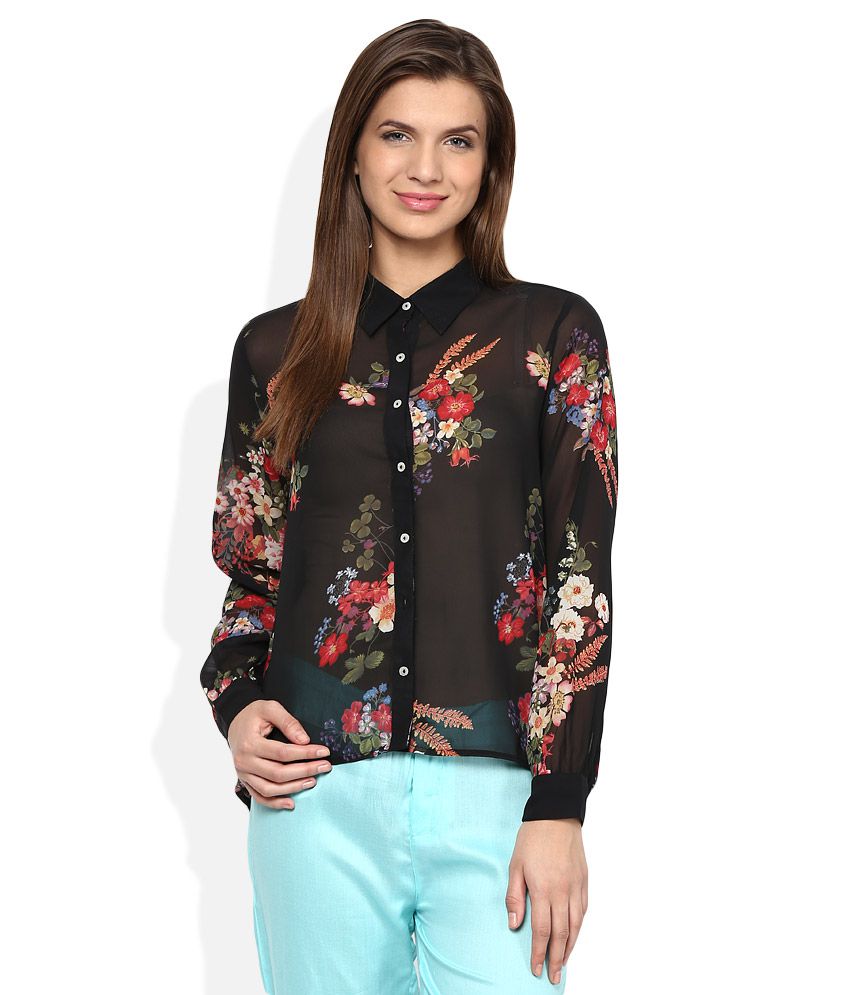 Buy American Swan Black Floral Shirt Online at Best Prices in India ...