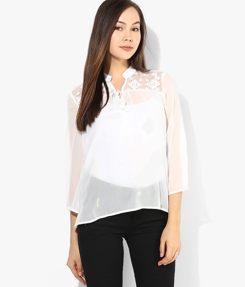 white long sleeve chinese collar