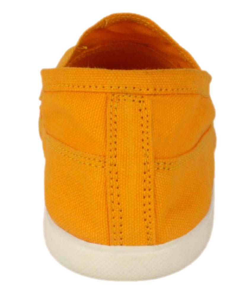 mustard yellow canvas shoes