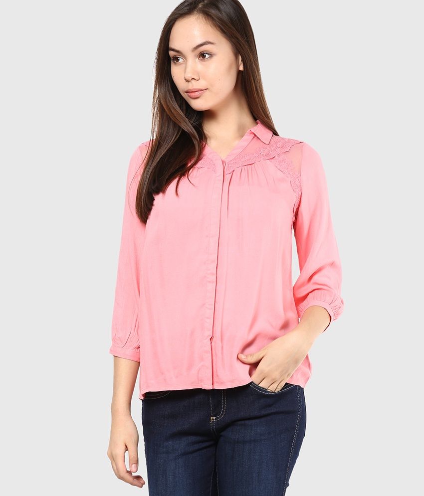 pink collar shirts