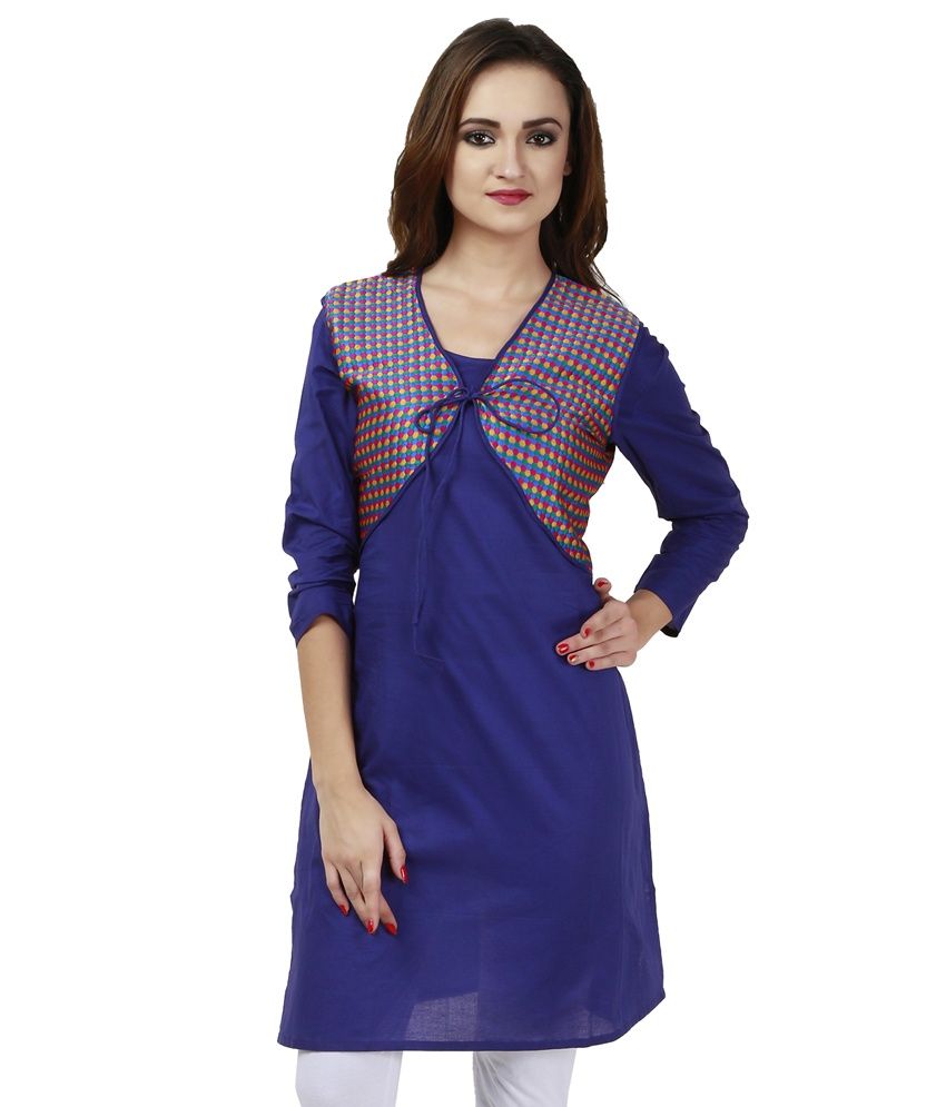 dark blue kurta for ladies