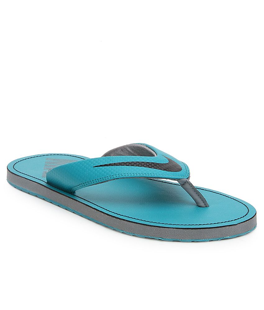 nike turquoise flip flops