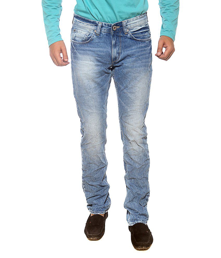 Spykar Blue Slim Fit Jeans - Buy Spykar Blue Slim Fit Jeans Online at ...