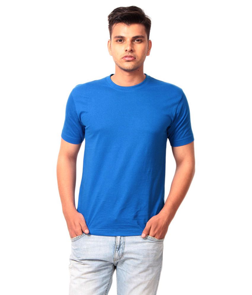 Shiv Shakti Garments Blue Cotton Blend T-shirt - Buy Shiv Shakti ...