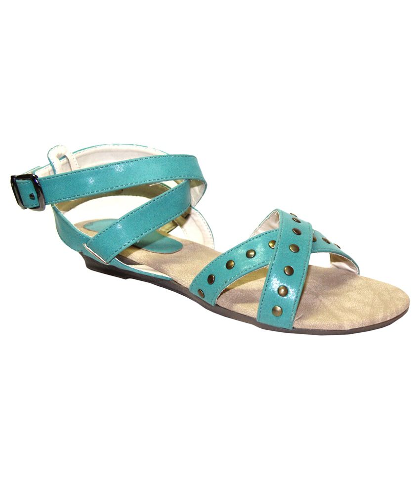 Trotters Green Flat Sandals Price in India- Buy Trotters Green Flat ...