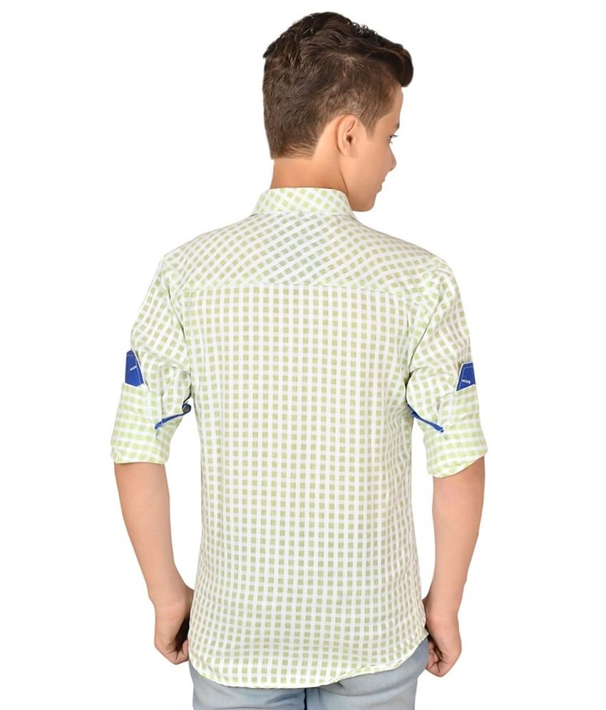 green check shirt combination