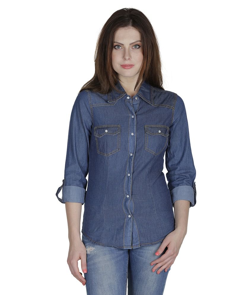 Buy Rashi Creation Blue Denim Shirts Online at Best Prices in India ...
