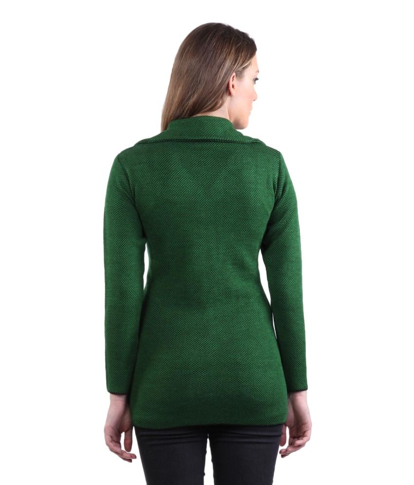 Buy Montrex Green Woollen Buttoned Cardigans Online at Best Prices in