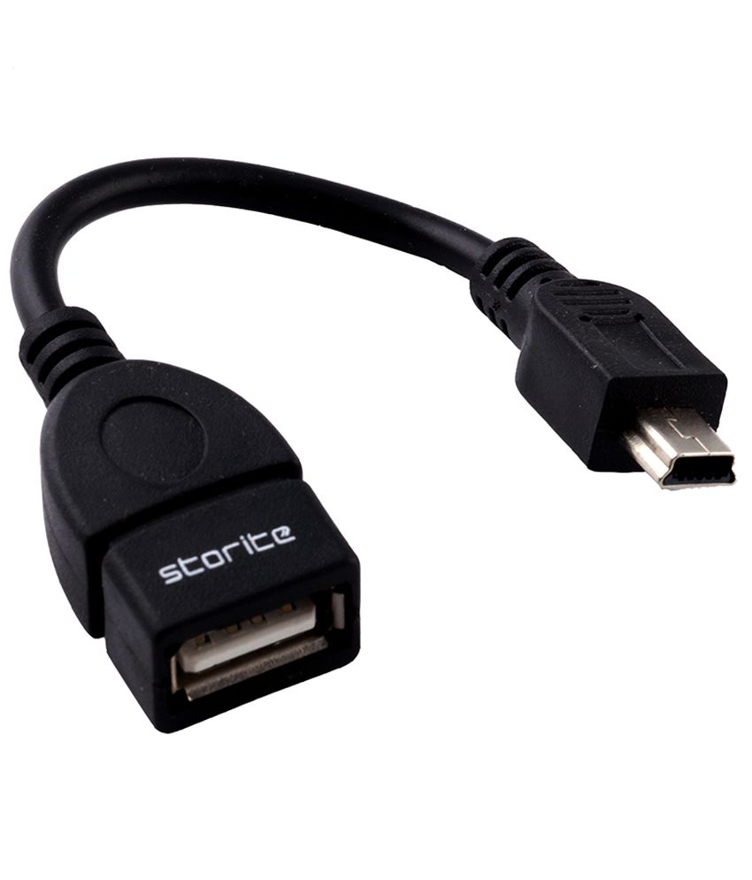 Storite Mini USB OTG Cable For Samsung Galaxy Note 3 Black (Pack Of 2) All Cables Online at