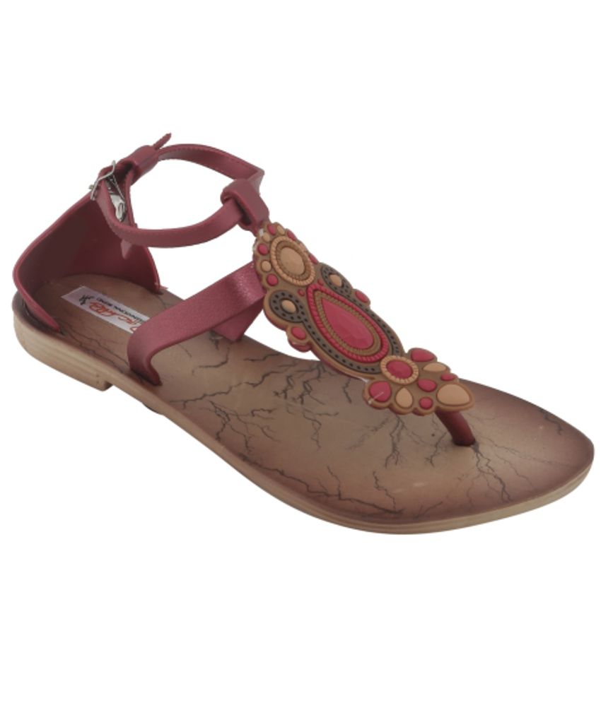 maroon dress sandals