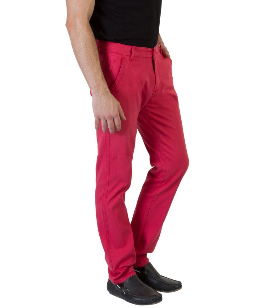 pink slim fit joggers