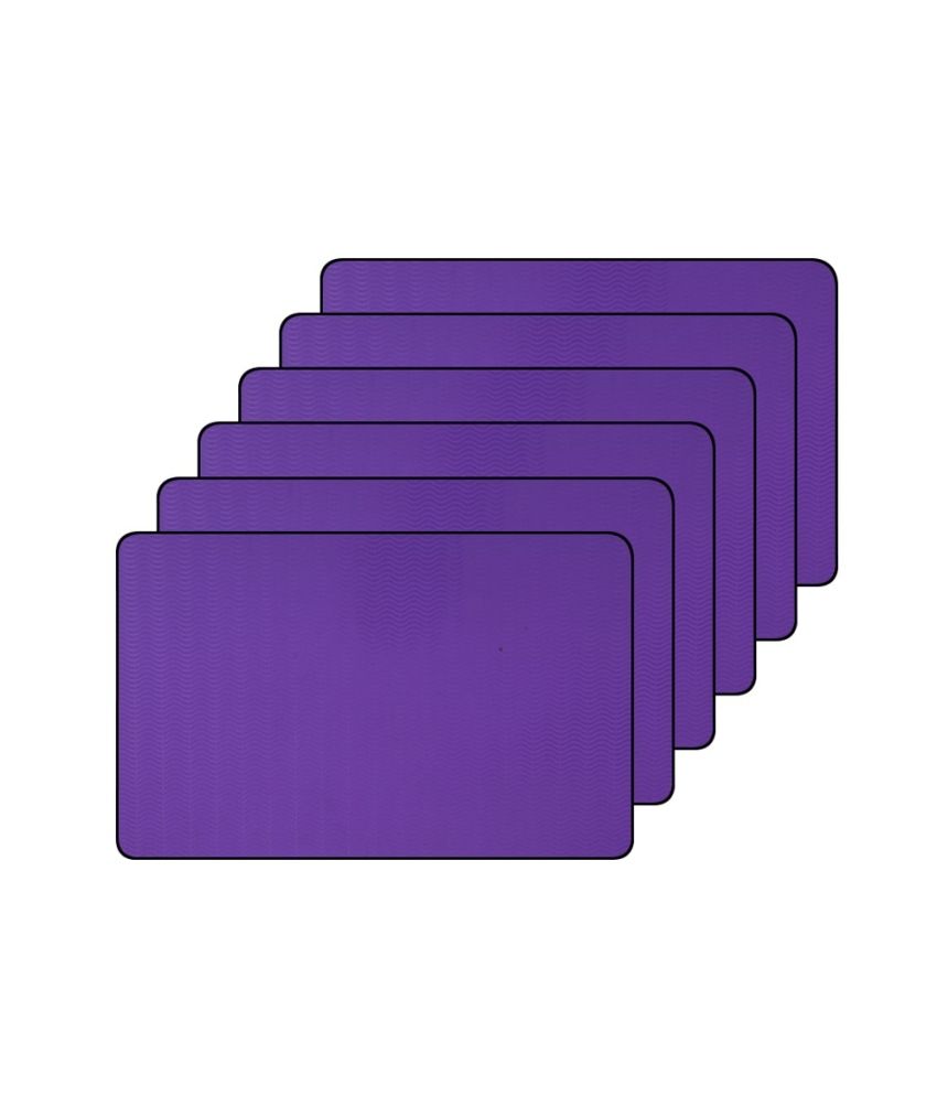 ERetailer Supreme purple with waves Design Plastic Table Mats (Set of