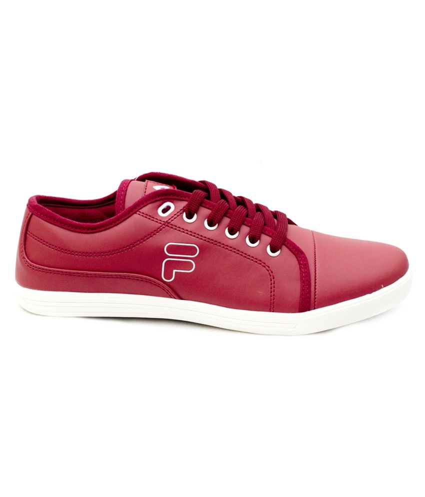 maroon fila shoes