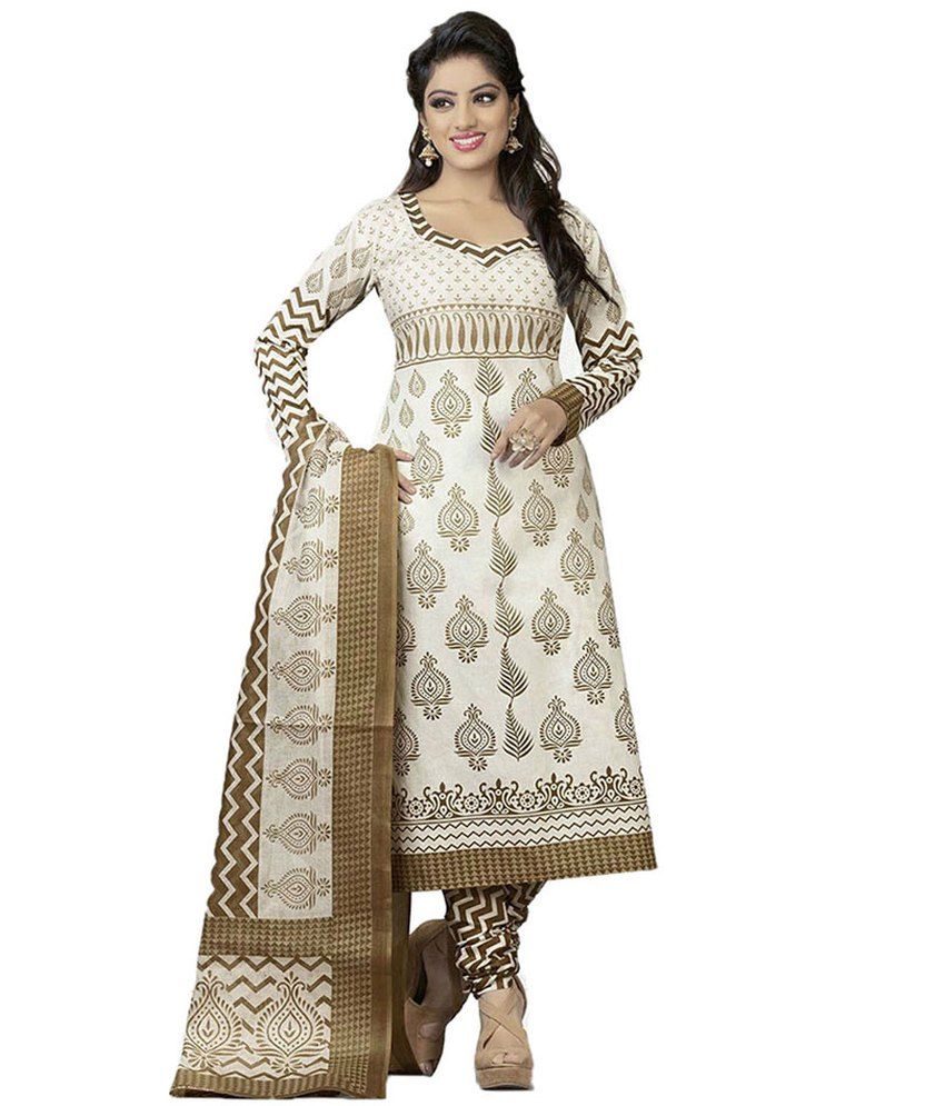 white dress material cotton