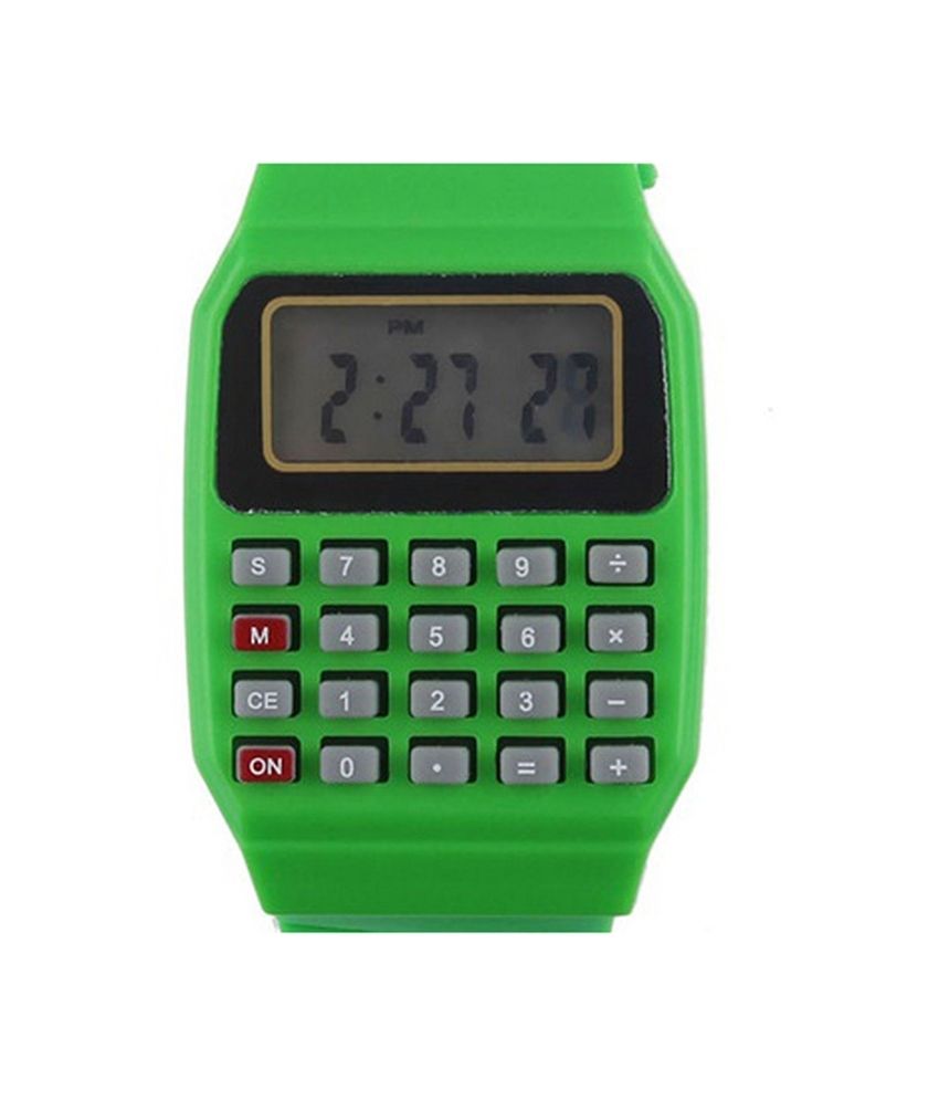 Pappi Boss Unisex Green Calculator Watch for Boys & Girls - Buy Pappi ...