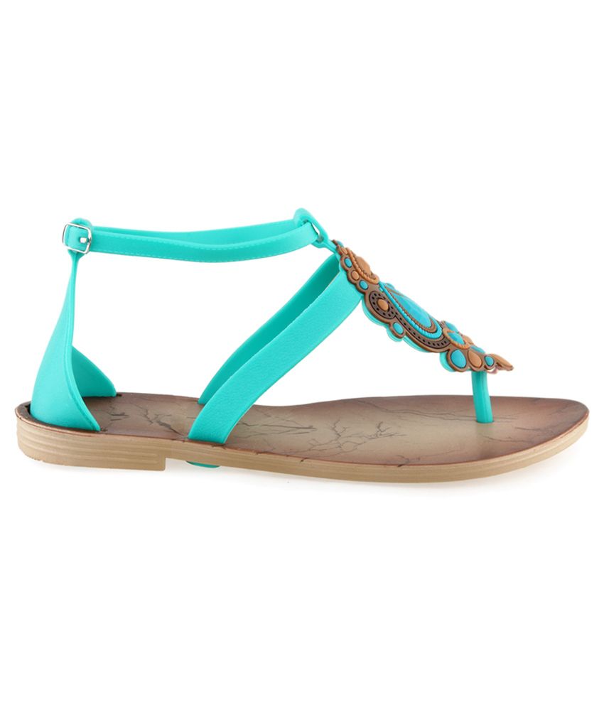 Shoe Lab Turquoise Sandals Price in India- Buy Shoe Lab Turquoise ...