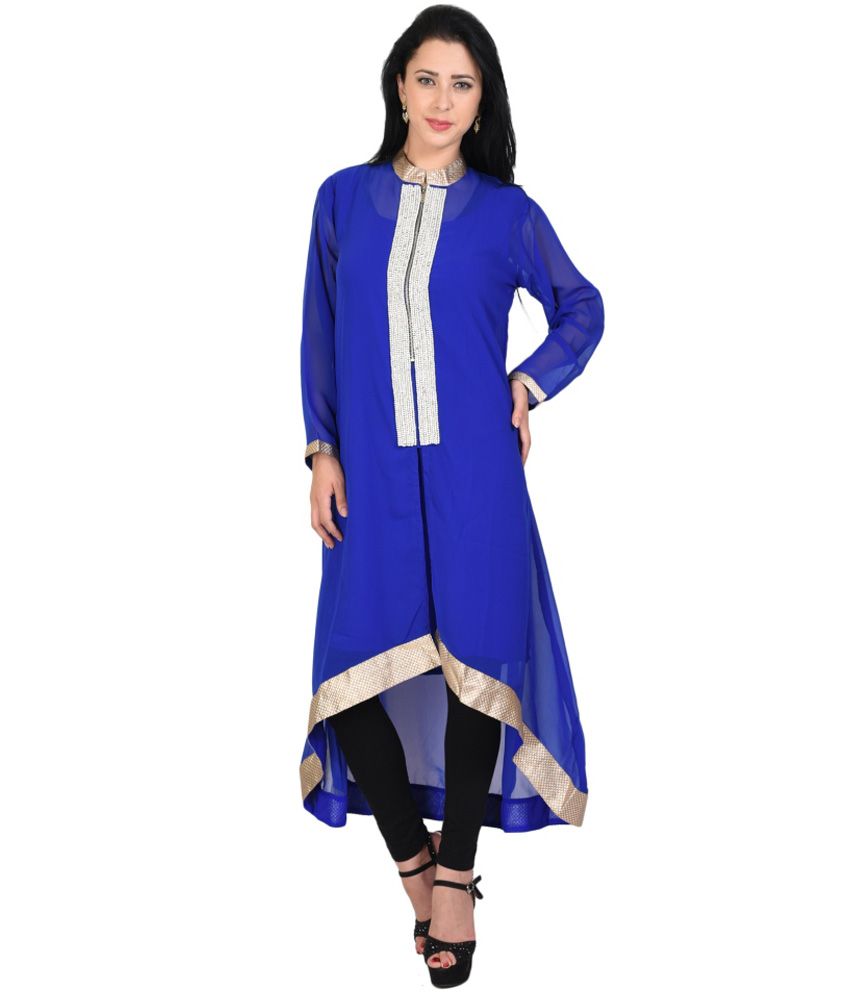  Kanak  Fashion Blue Faux Georgette Kurti  Buy Kanak  