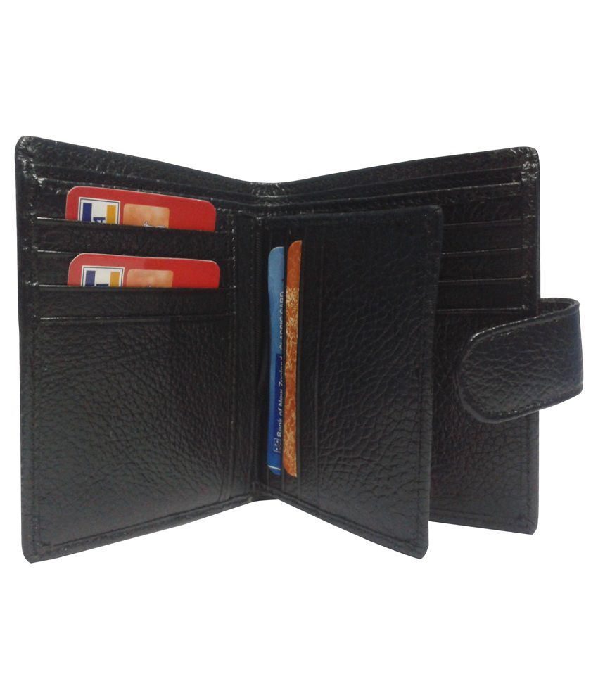 PLC Black Leather Wallet: Buy Online at Low Price in India - Snapdeal