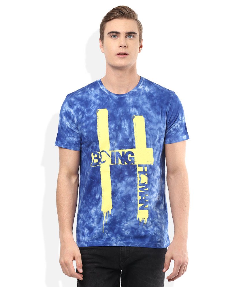 Buy Being Human Blue Round Neck T Shirt 