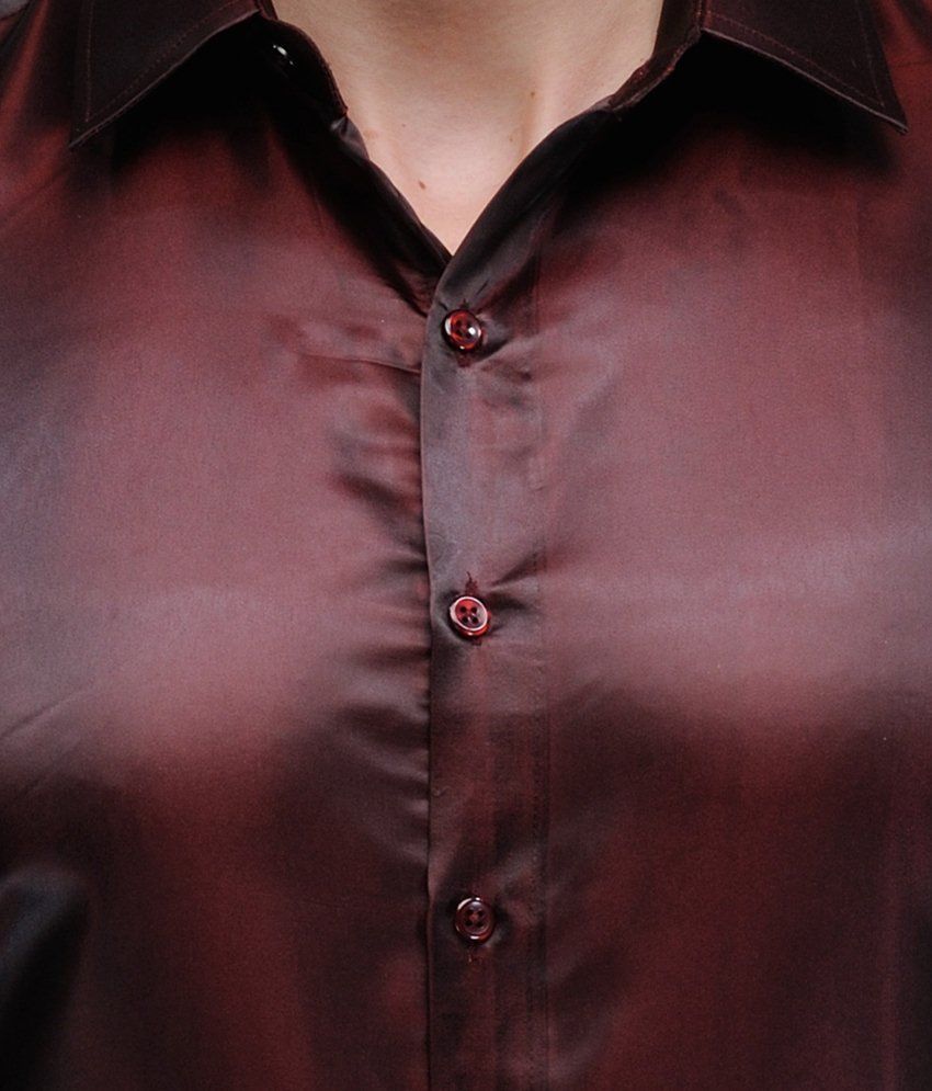 maroon color party wear shirt